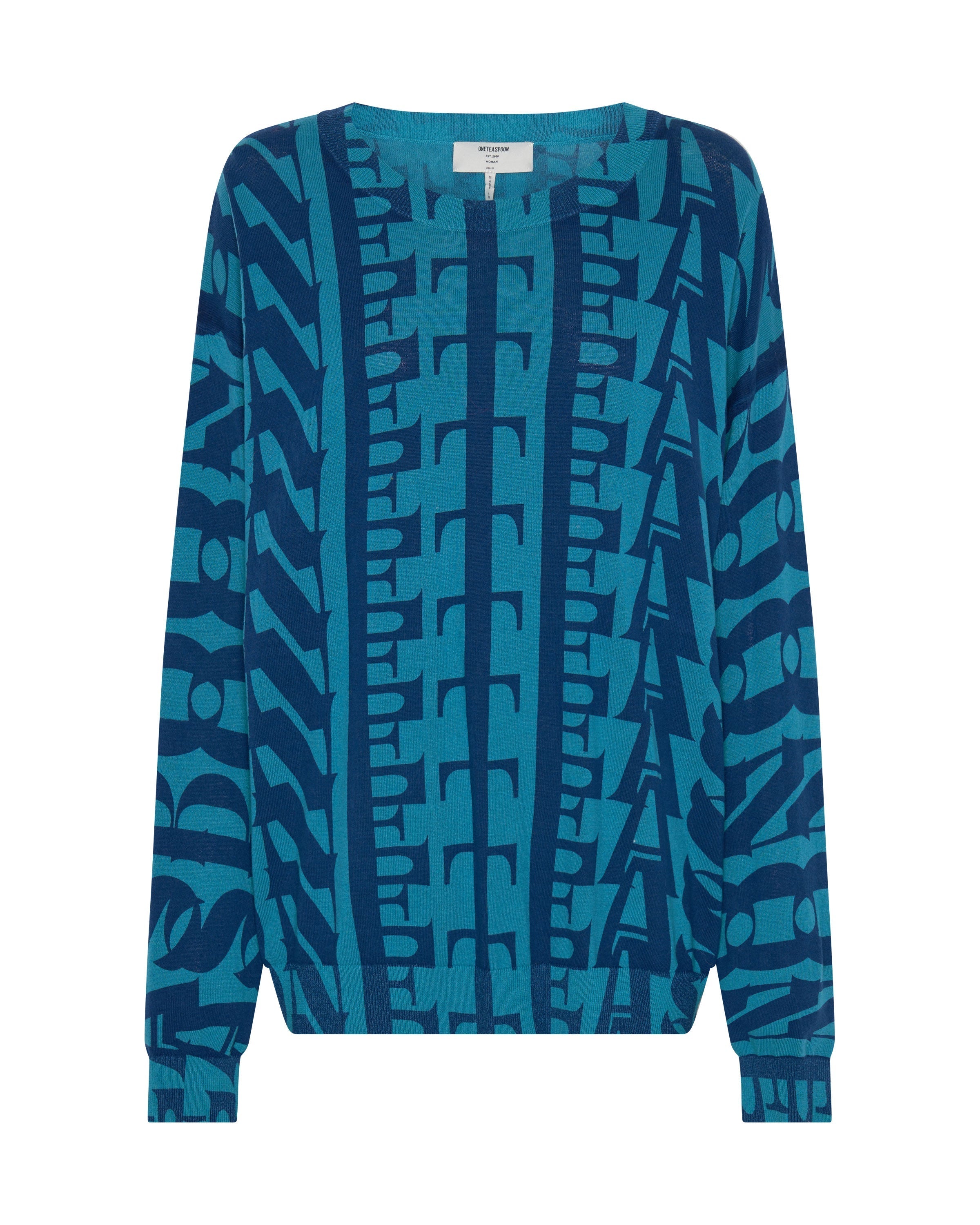 On Repeat Oversized Sweater - Blue Teal