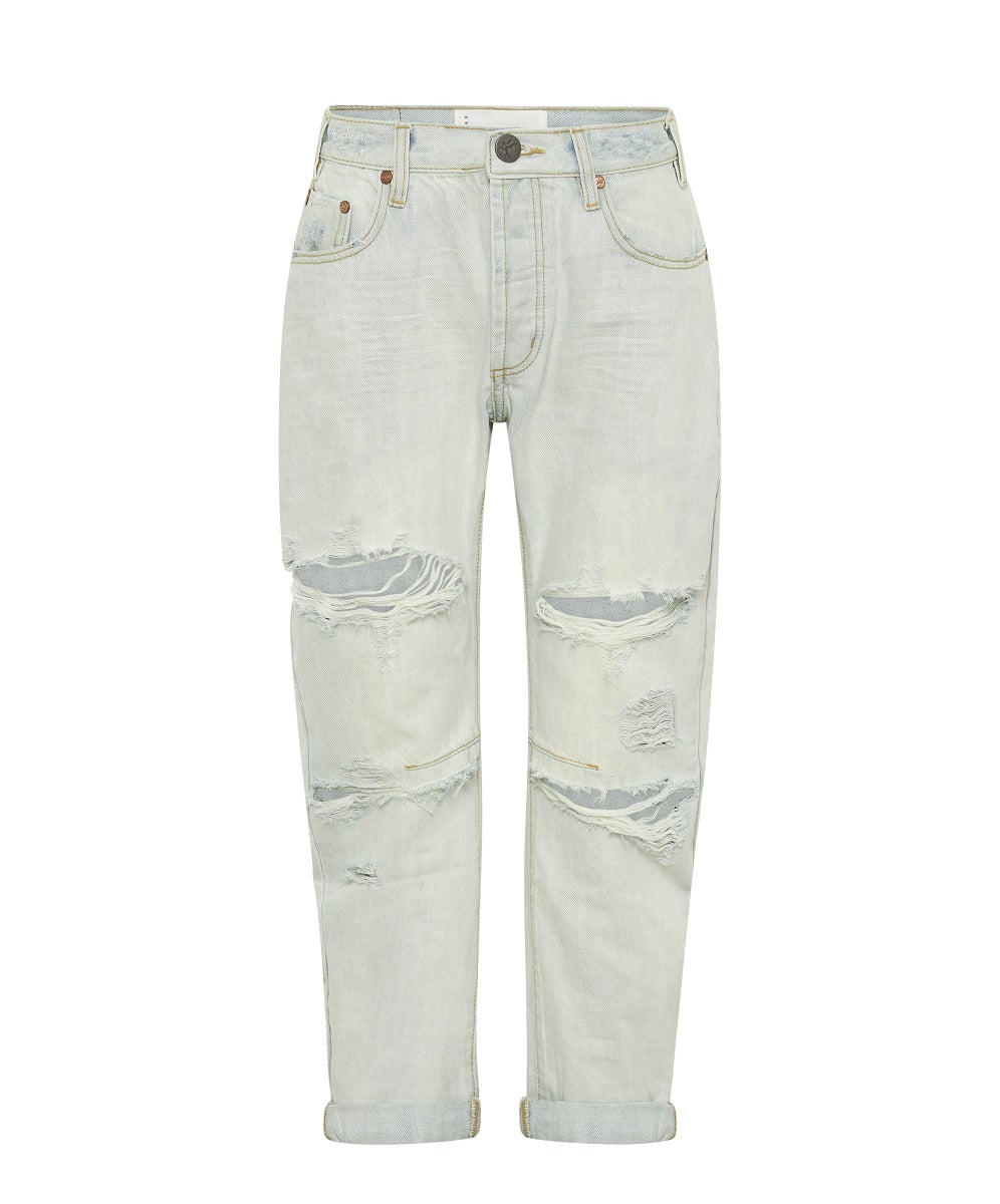 Saints Low Waist Boyfriend Denim Jeans - Brando