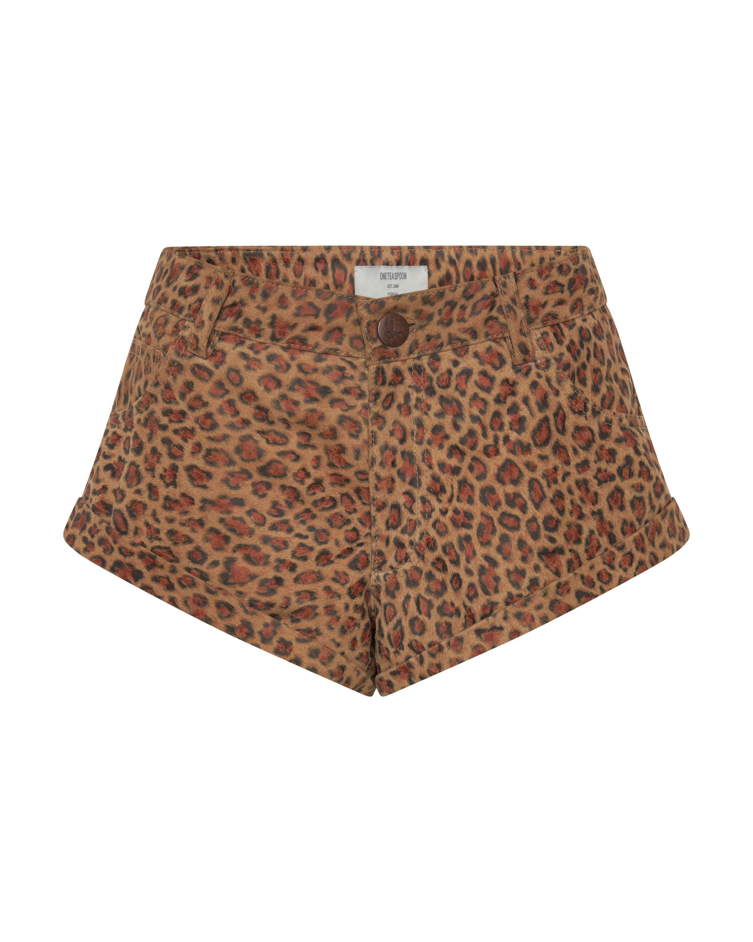 Wild Thing  Low Waist Bandits Suede Shorts - Cheetah