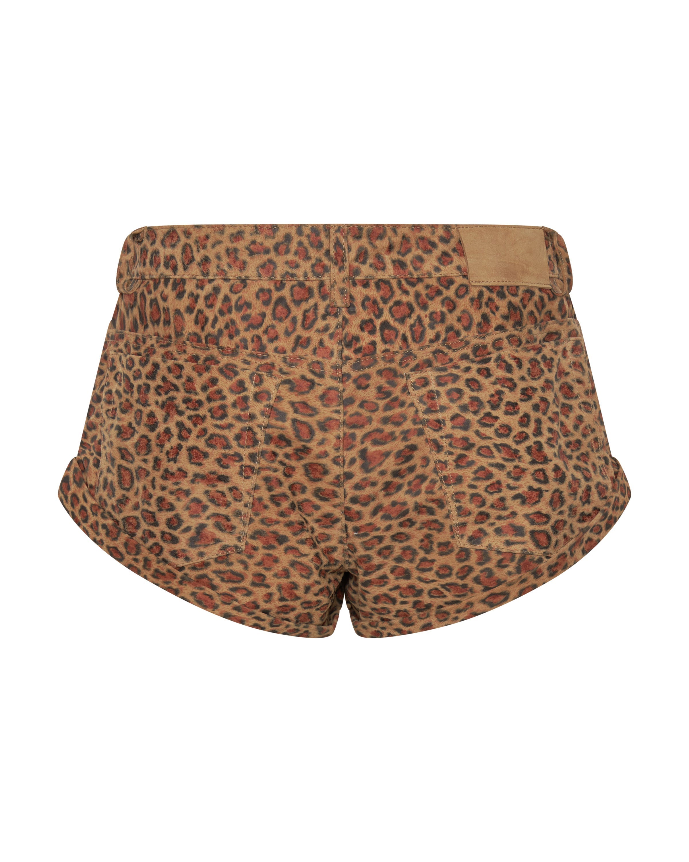 Wild Thing  Low Waist Bandits Suede Shorts - Cheetah