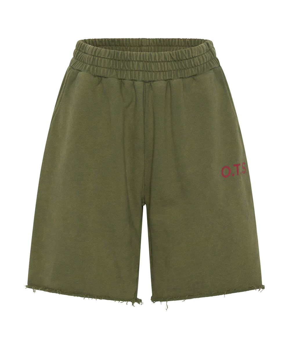 O.T.S. High Waist Kick Shorts - Khaki