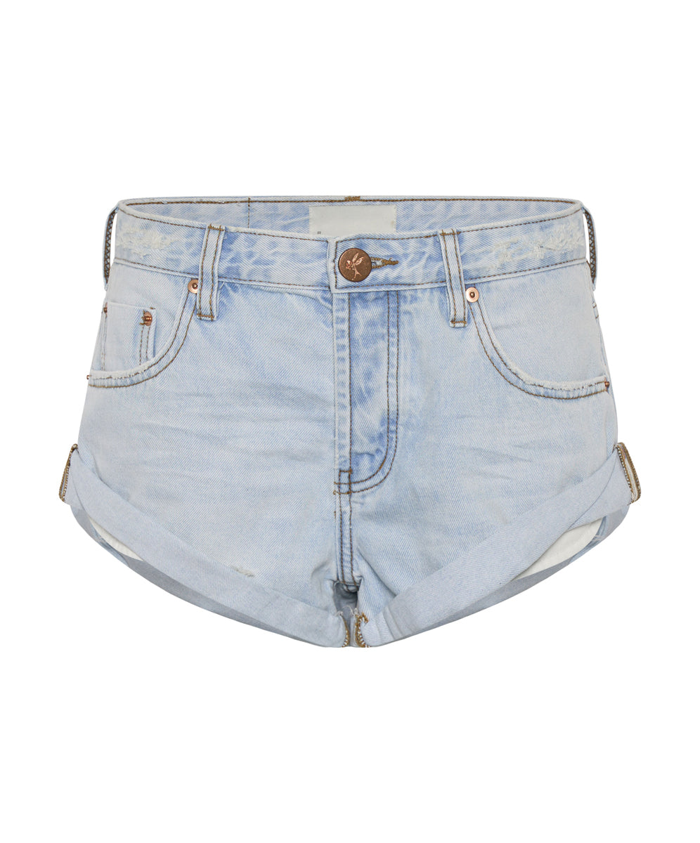 Bandits Low Waist Denim Shorts - Archived Casanova Blue