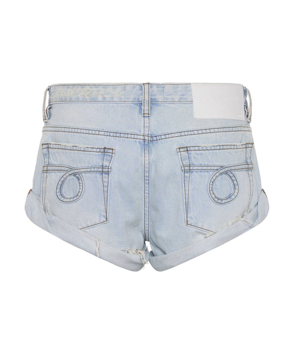 Bandits Low Waist Denim Shorts - Archived Casanova Blue