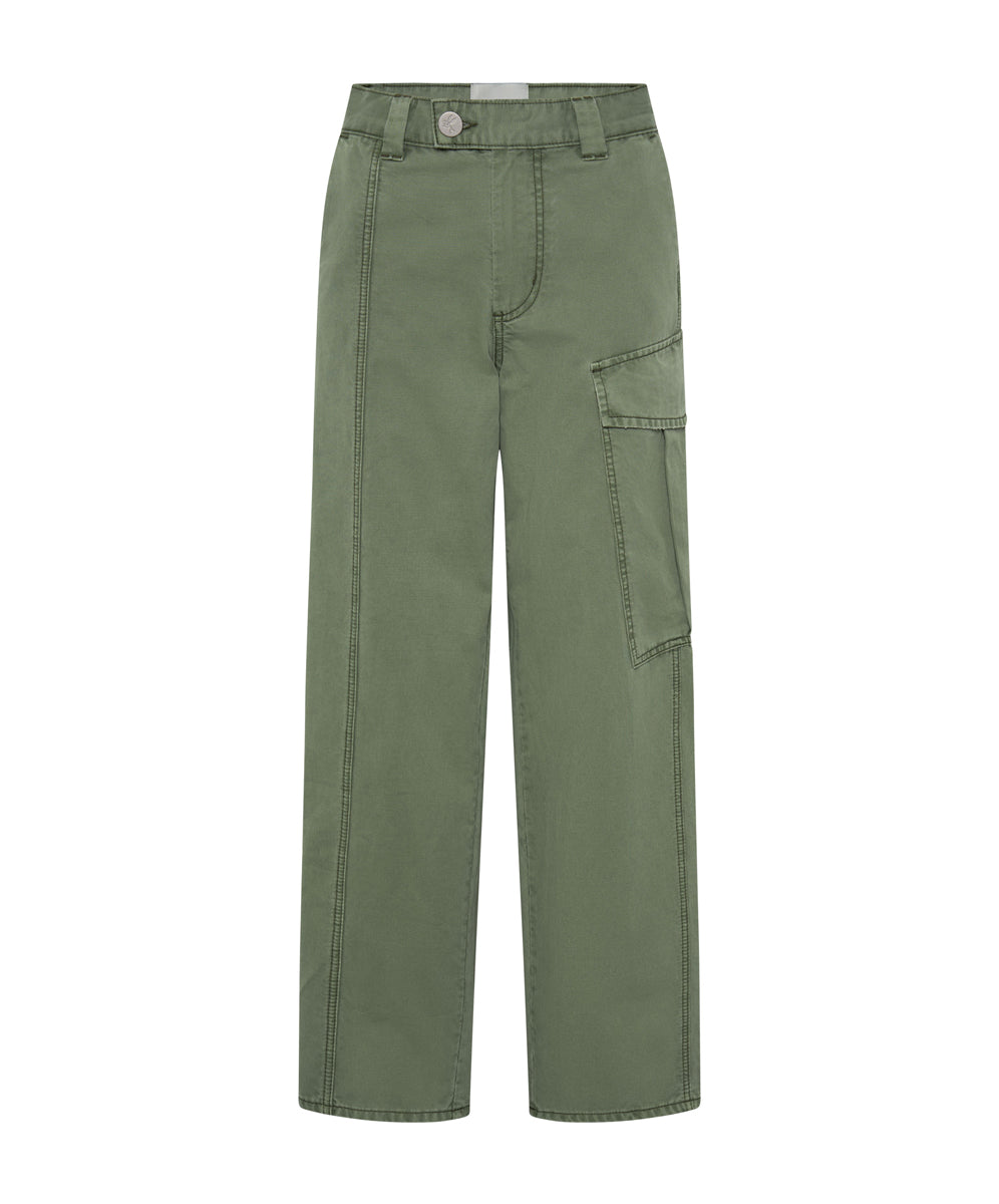 New Fiction Low Waist Wide Leg Cargo Denim Jeans - Khaki