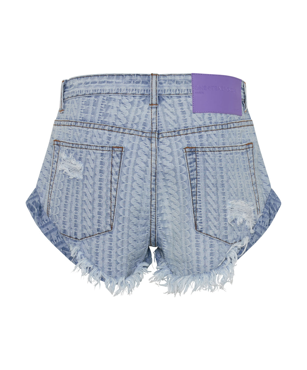 Bandits Low Waist Denim Shorts - Archived Logo Light Blue