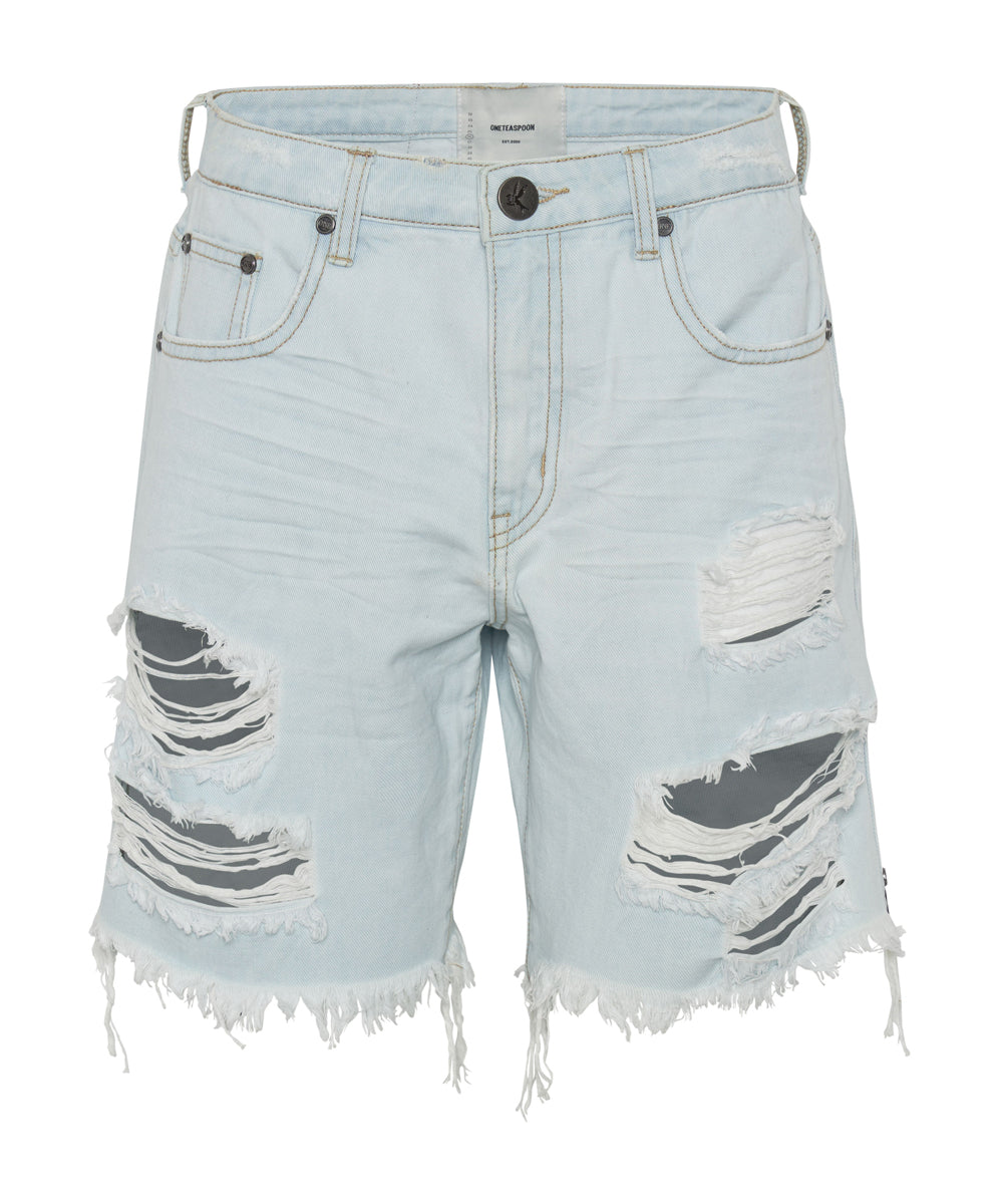 Jacksons Mid Waist Wide Leg Denim Shorts - Le Surf