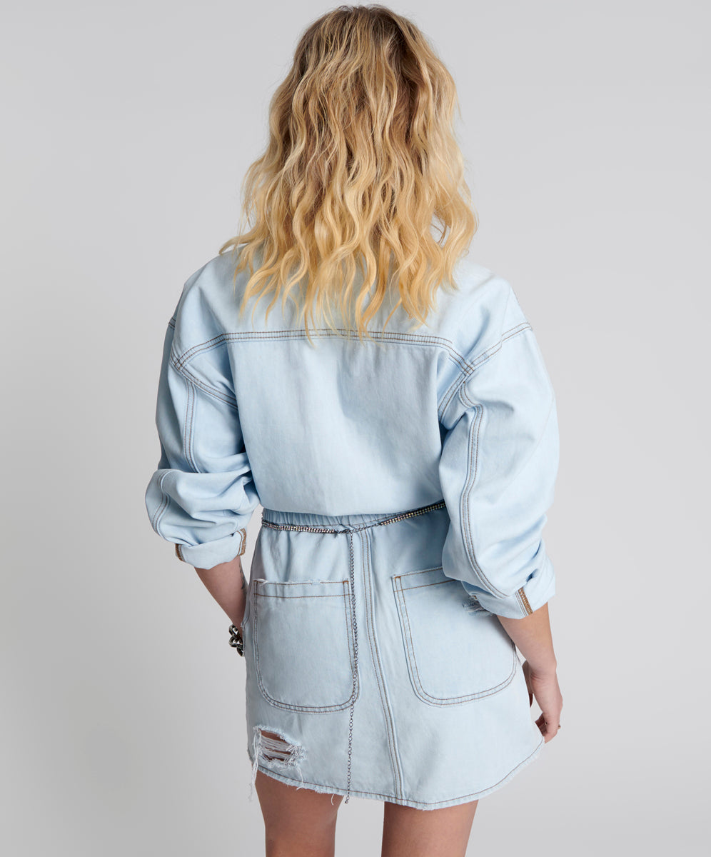 Denim Olivia Dress - Blue Latte