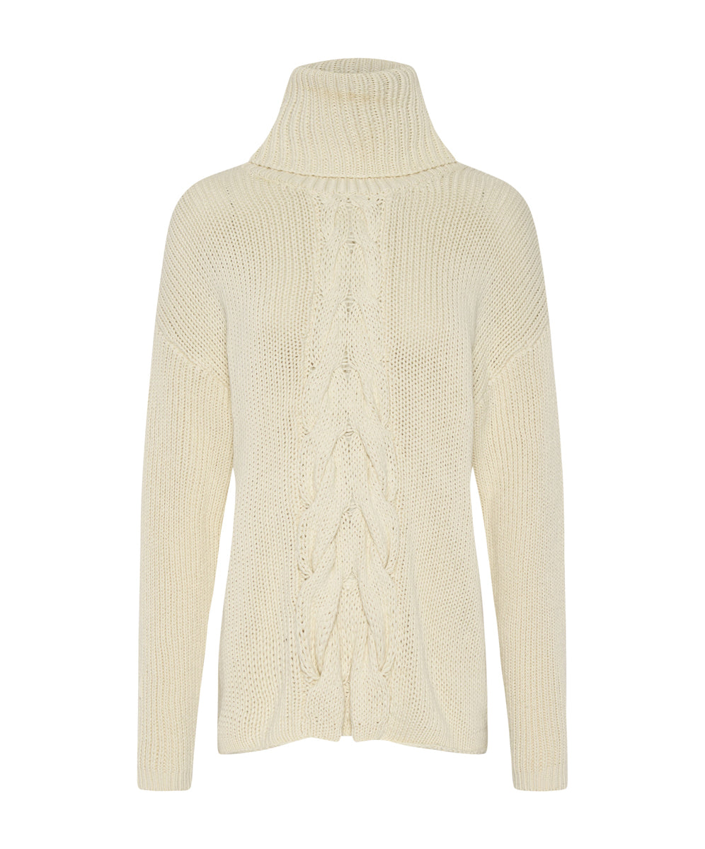 Poison Cable Knit Sweater Cream - Creme