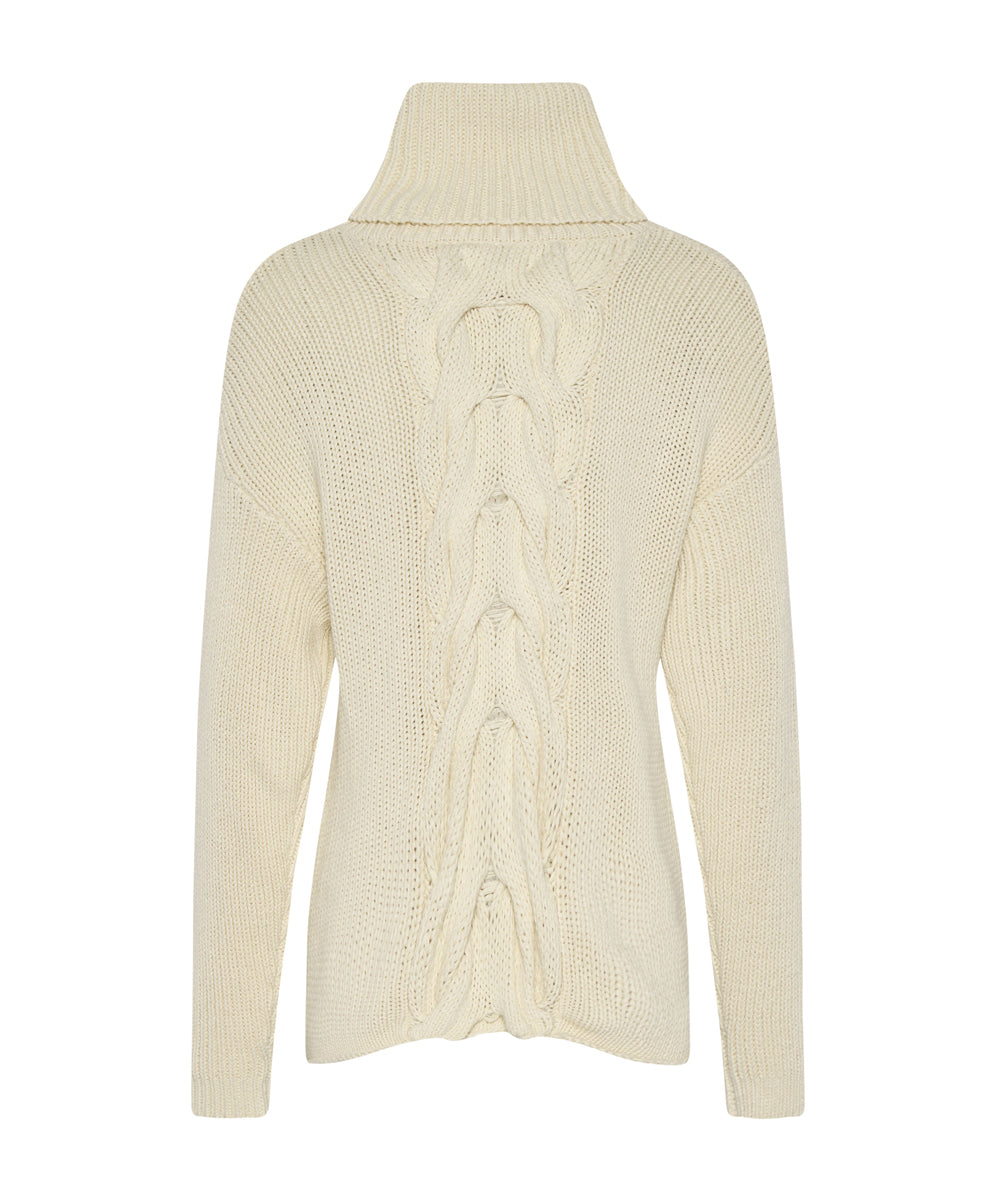 Poison Cable Knit Sweater Cream - Creme