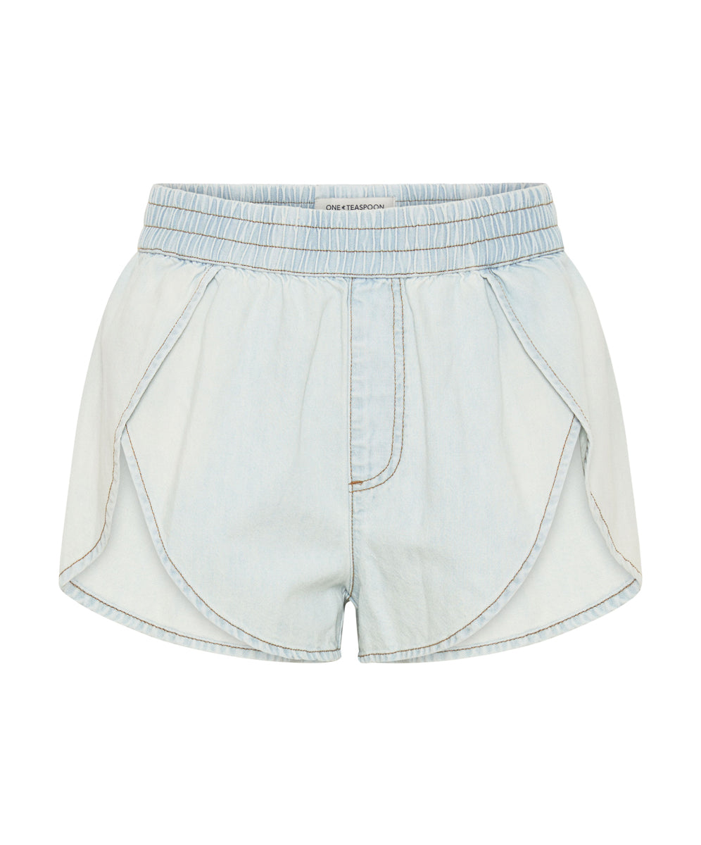 Runner Elasticated Denim Shorts - Le Surf