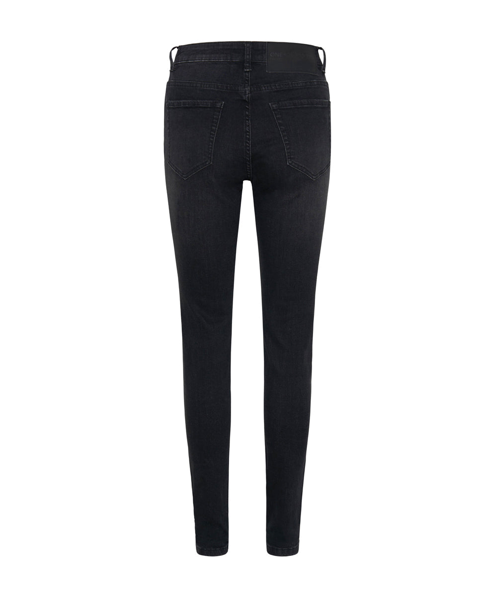 Freebirds High Waist Rigid Skinny Denim Jeans - Black Ink