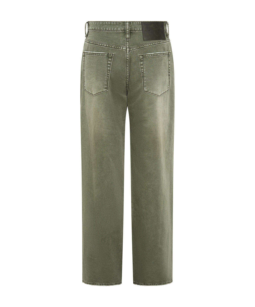 Jackson Mid Waist Wide Leg Denim Jeans - St Khaki