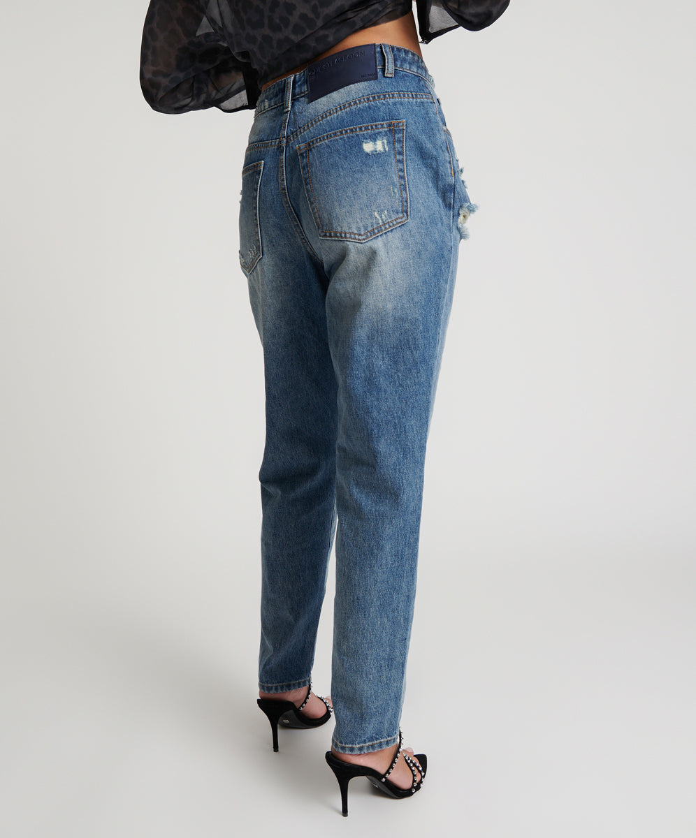 1982S High Waist Balloon Denim Jeans - Blue Love