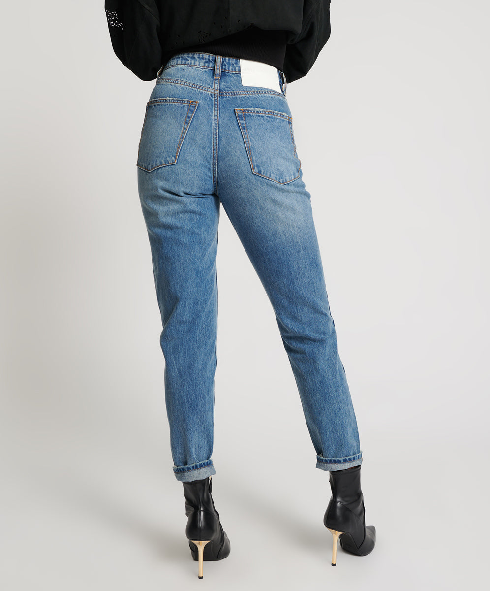 Legends High Waist Mom Fit Denim Jeans - Pacifica