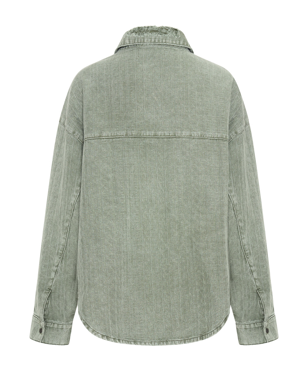 Logo Jacquard Daria Shacket - Khaki