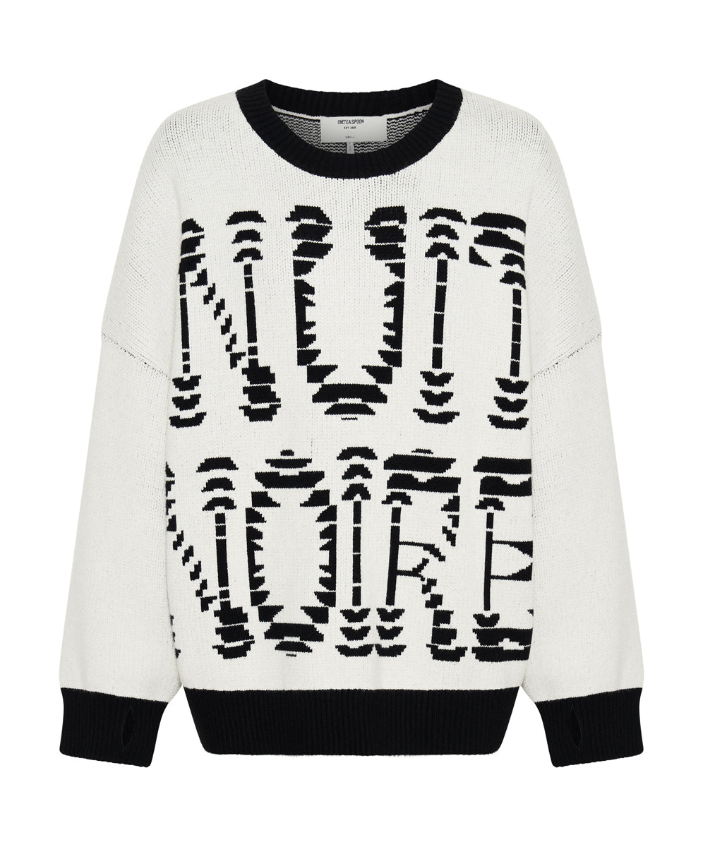 Nuit Noire Batwing Sweater - Cream