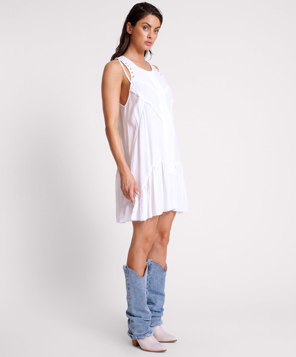 Laced Charleston Mini Dress - Pacifica