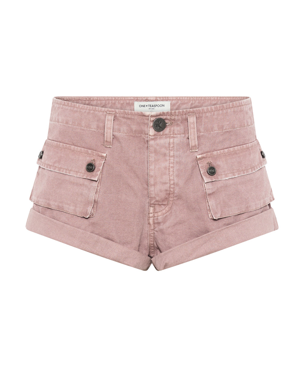 Cadet Bandits Low Waist Shorts - Dirty Rose