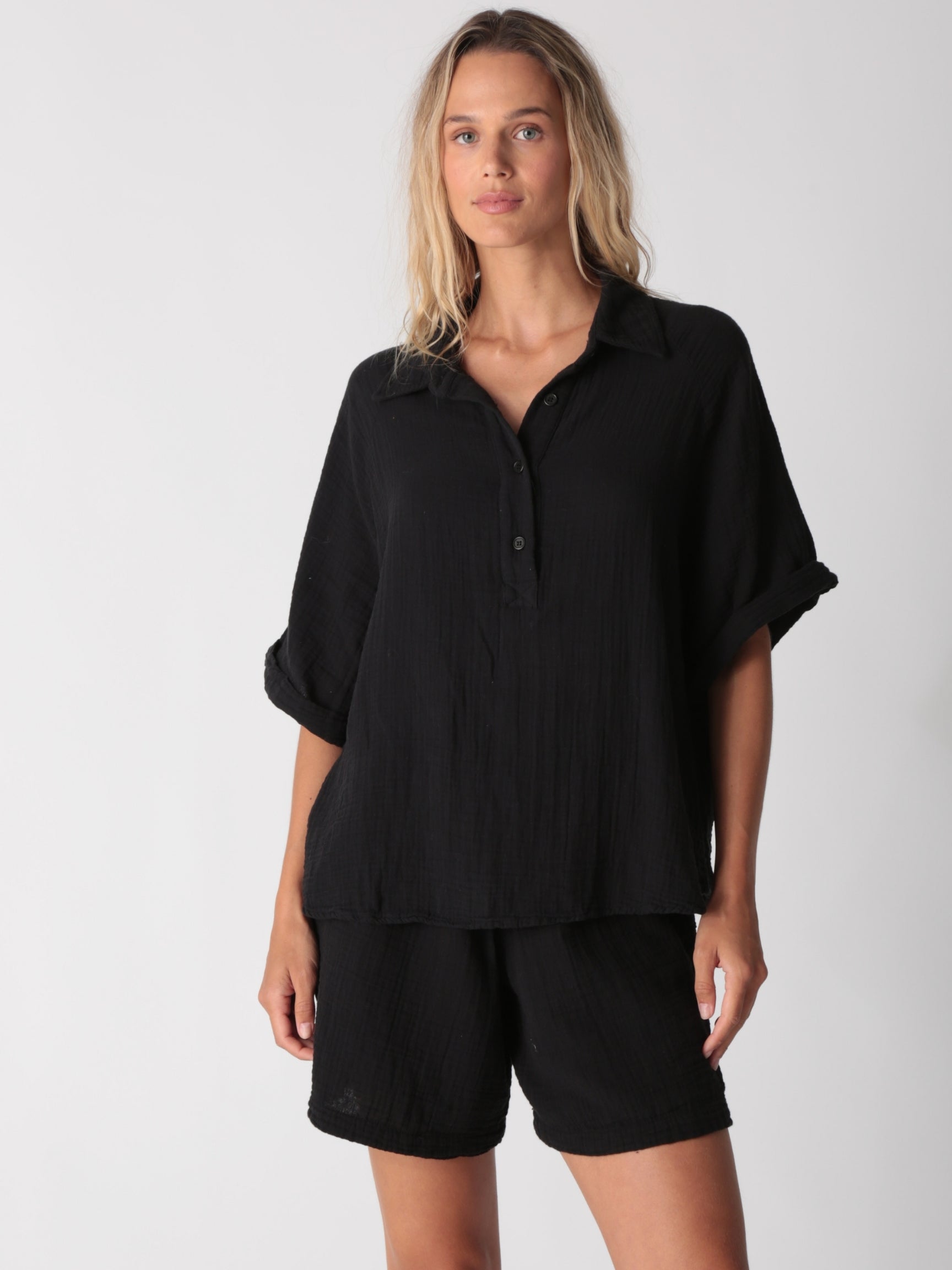 Kauai Gauze Top - Onyx