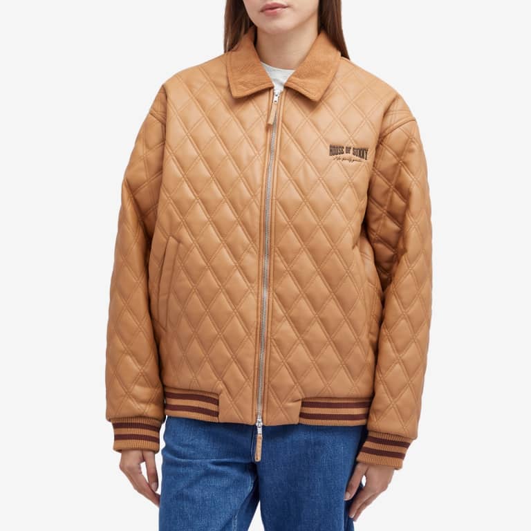 Midcentury Quilt Bomber | Tan
