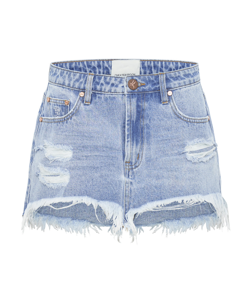 BOLT BLUE JUNKYARD DENIM SKIRT