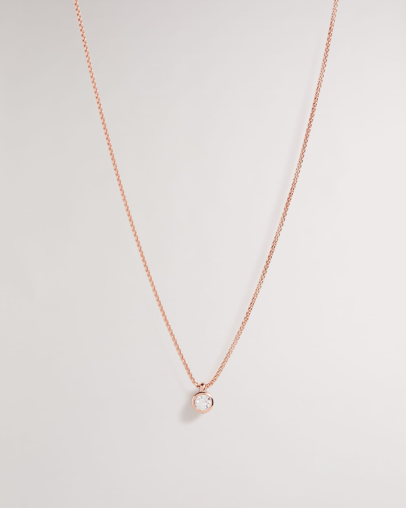 Sininaa Crystal Necklace in Rose Gold