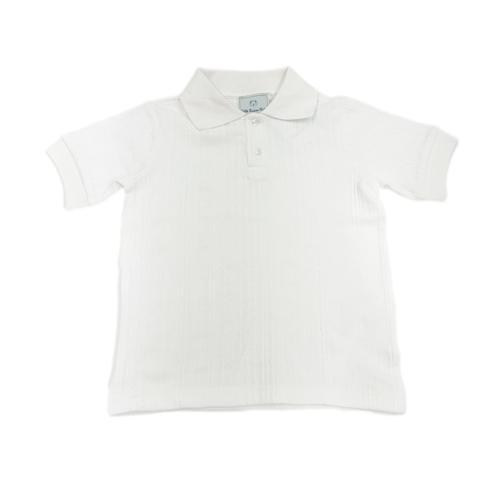 Alex White Short Sleeve Polo Shirt - Petite Maison Kids