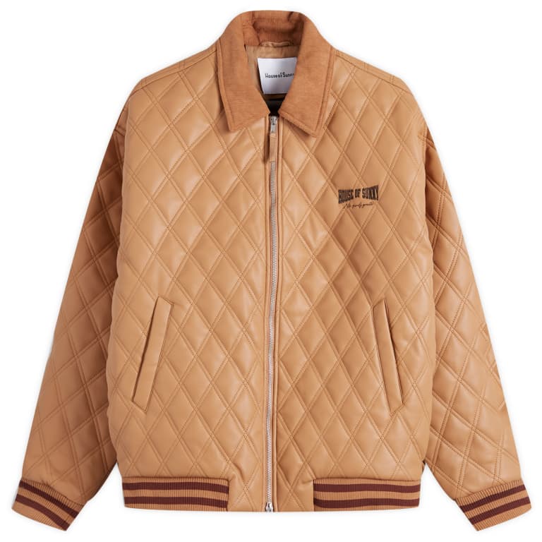 Midcentury Quilt Bomber | Tan