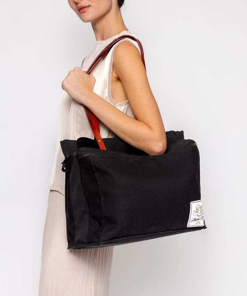 MARKET TOTE - RPET Canvas in Black