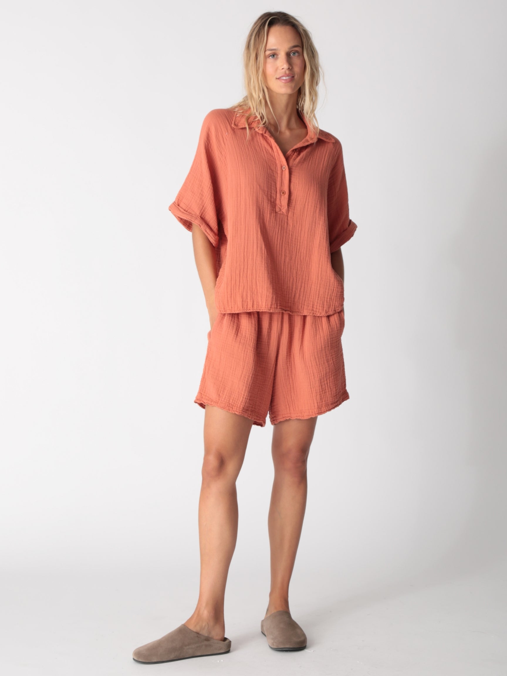 Kona Gauze Shorts - Brick