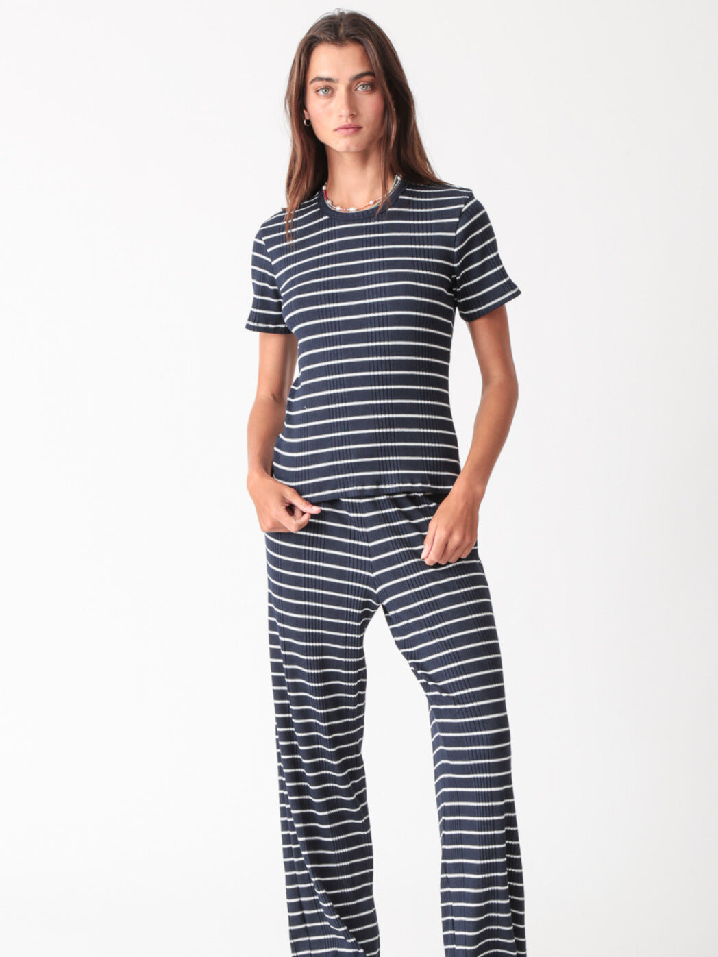 Lindy Pant - Indigo Stripe