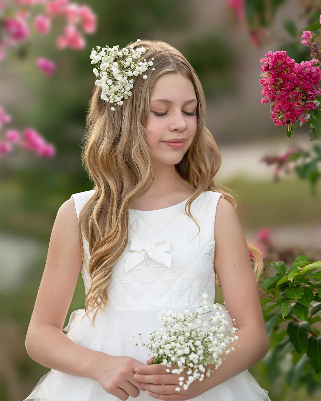 Poppy White Quilted Dress - Petite Maison Kids