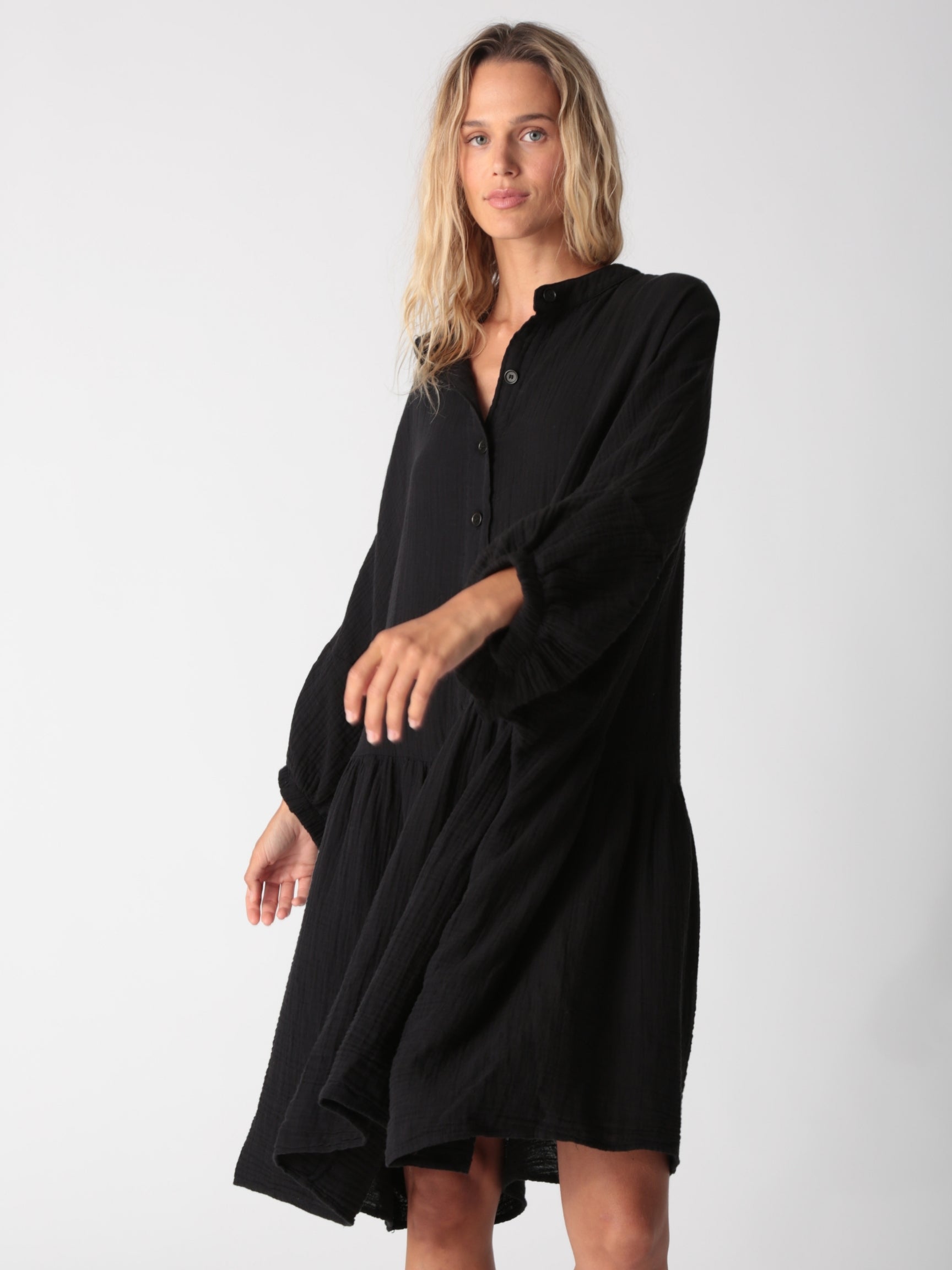 Issa Gauze Dress - Onyx