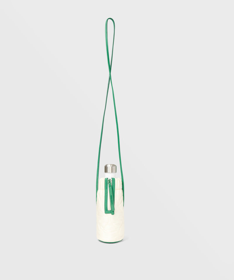 Tennis Bottle Bag - Nylon In Ivory Quilted