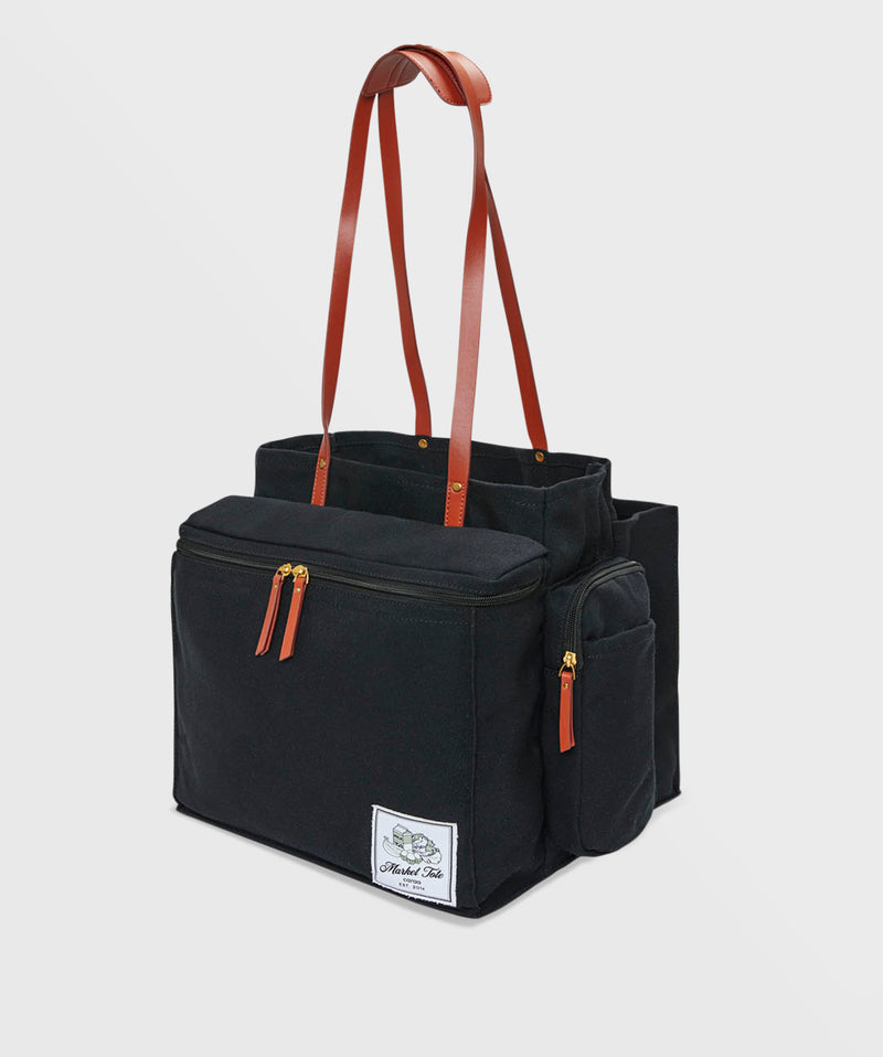 MARKET TOTE - RPET Canvas in Black