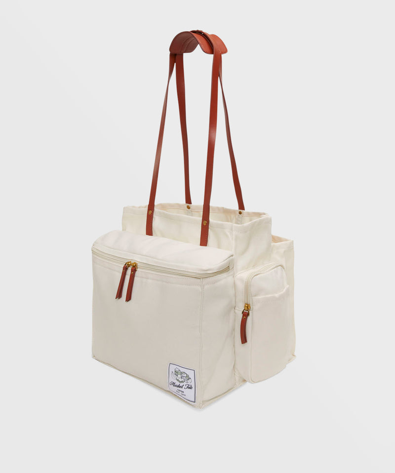 MARKET TOTE - RPET Canvas in Ivory