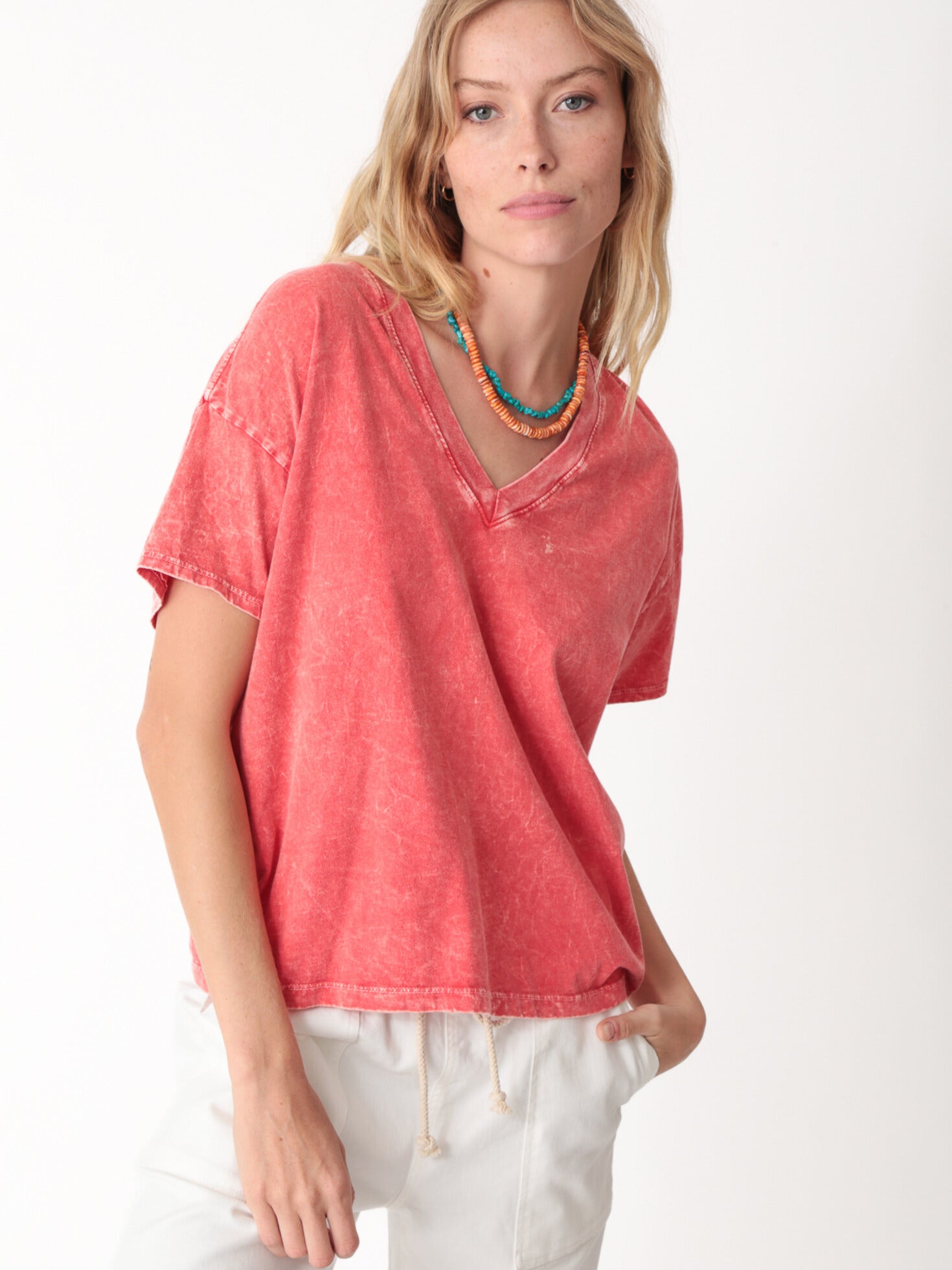Chase V-neck Tee - Acid Tango