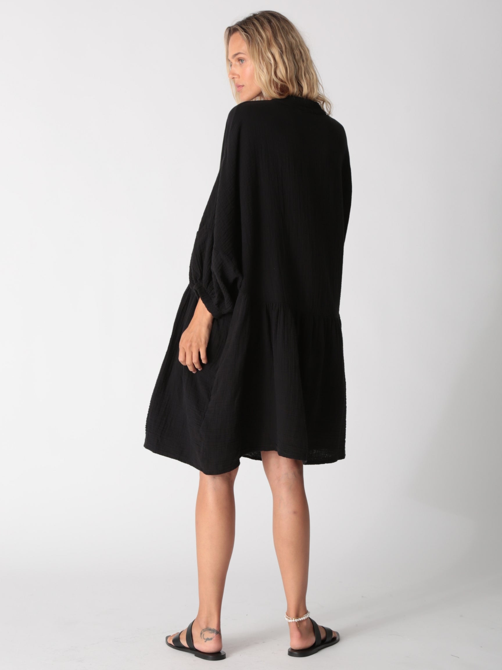 Issa Gauze Dress - Onyx