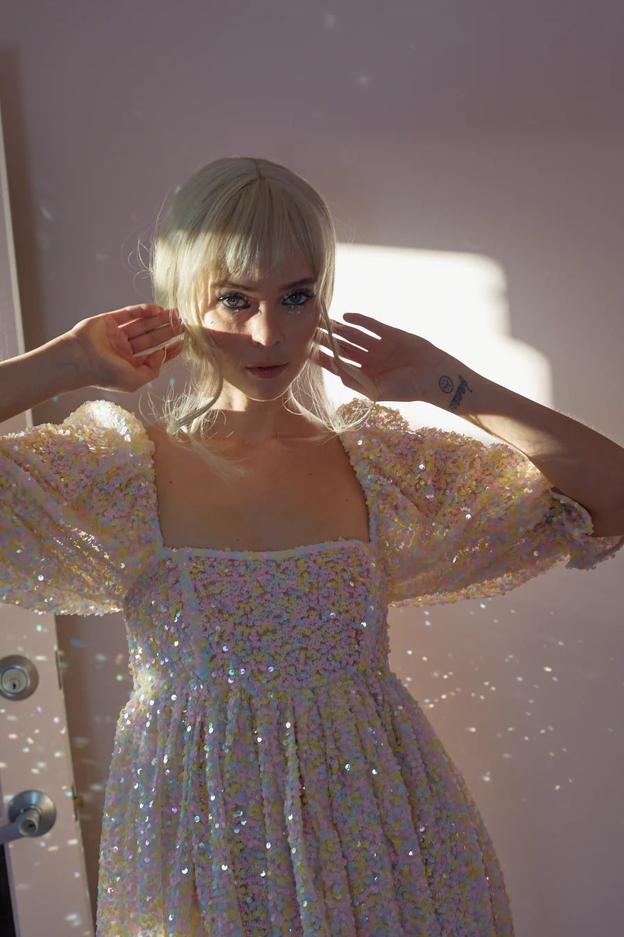 The Rainbow Sequin Puff