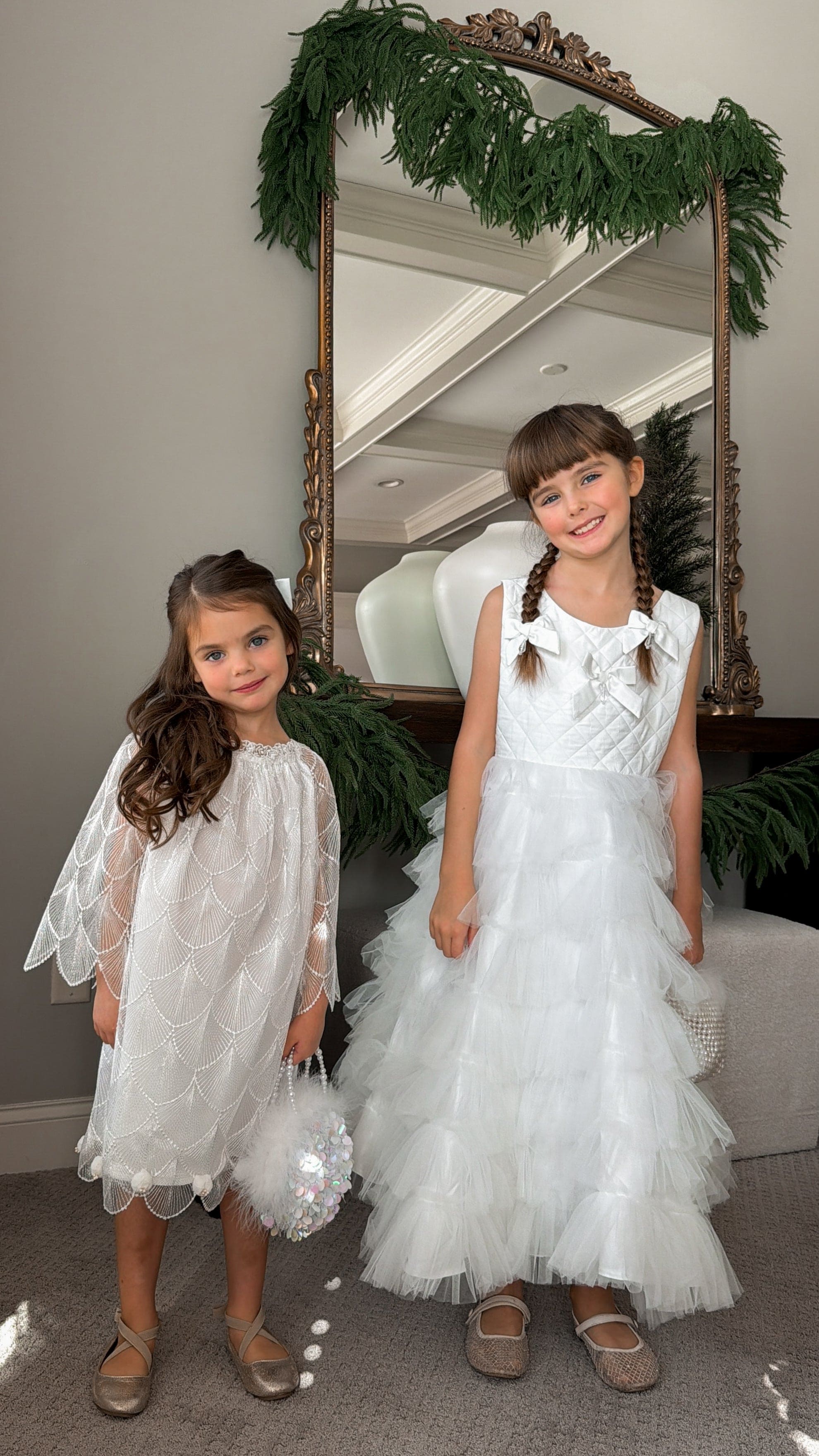 Faith White Scallop Dress - Petite Maison Kids