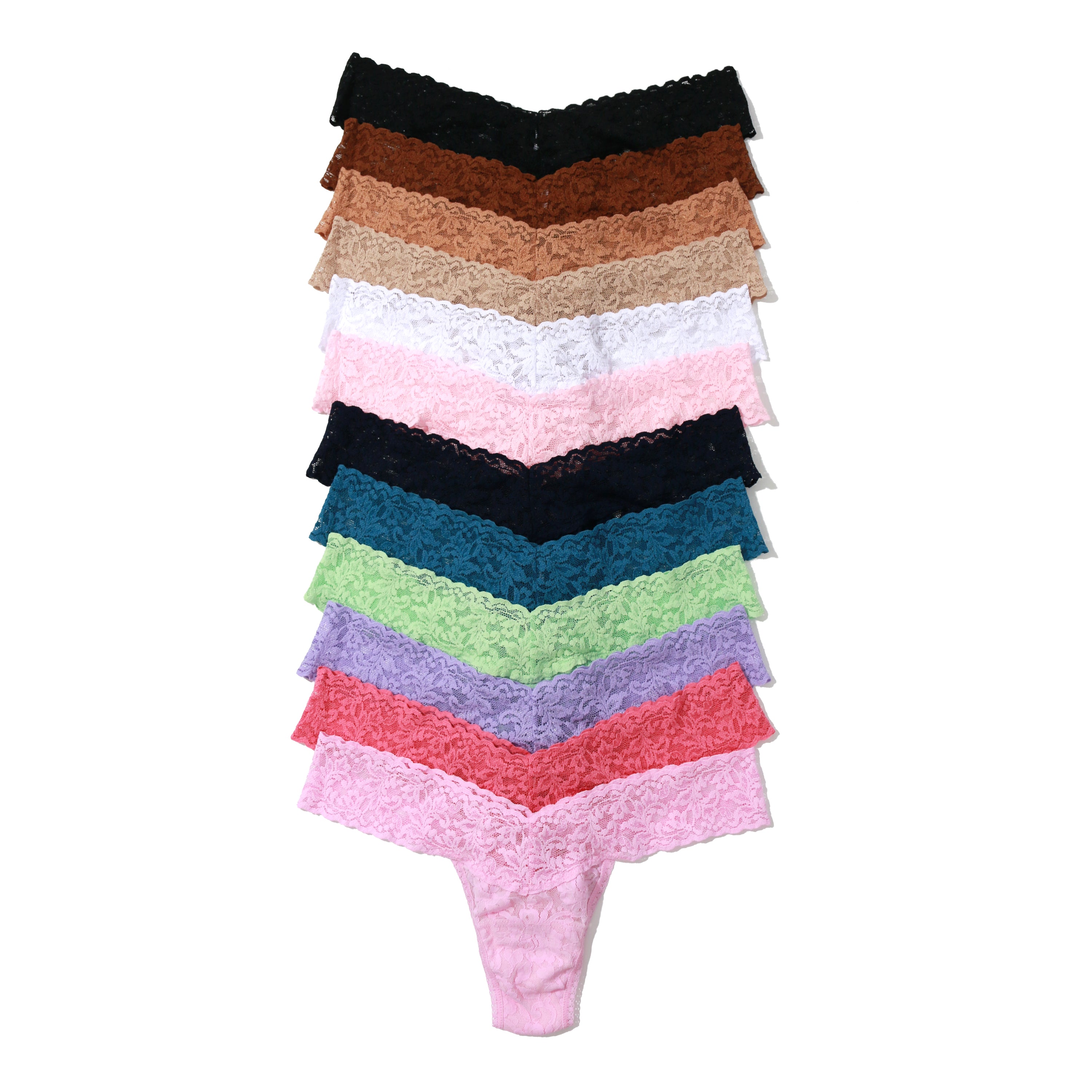 12pack Sig Lace Low Rise Thongs