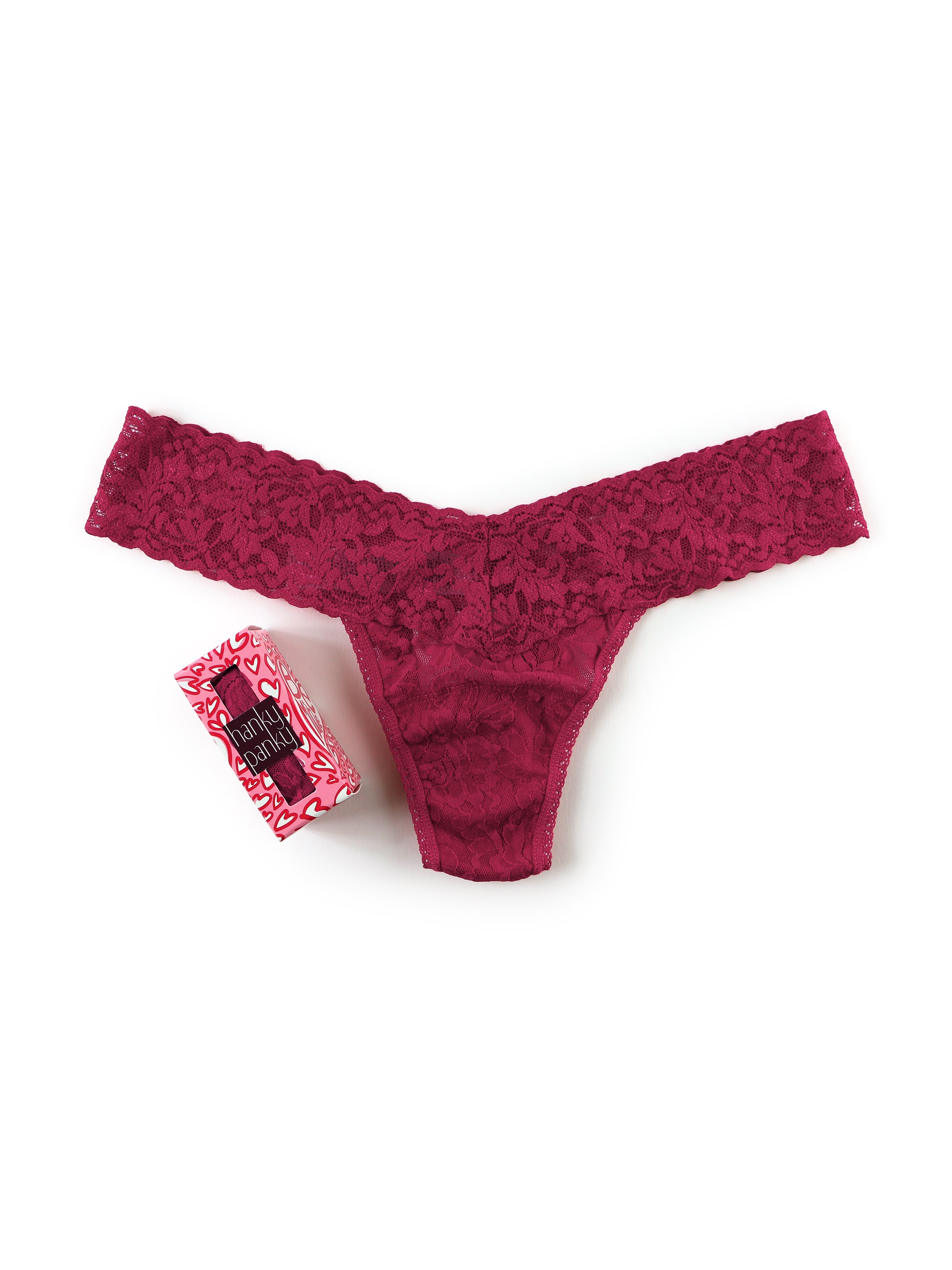 Sig Lace Low Rise Thong