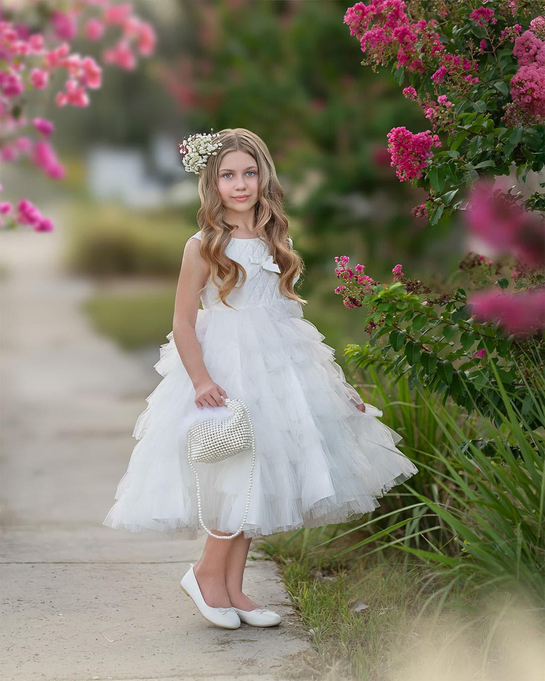 Poppy White Quilted Dress - Petite Maison Kids