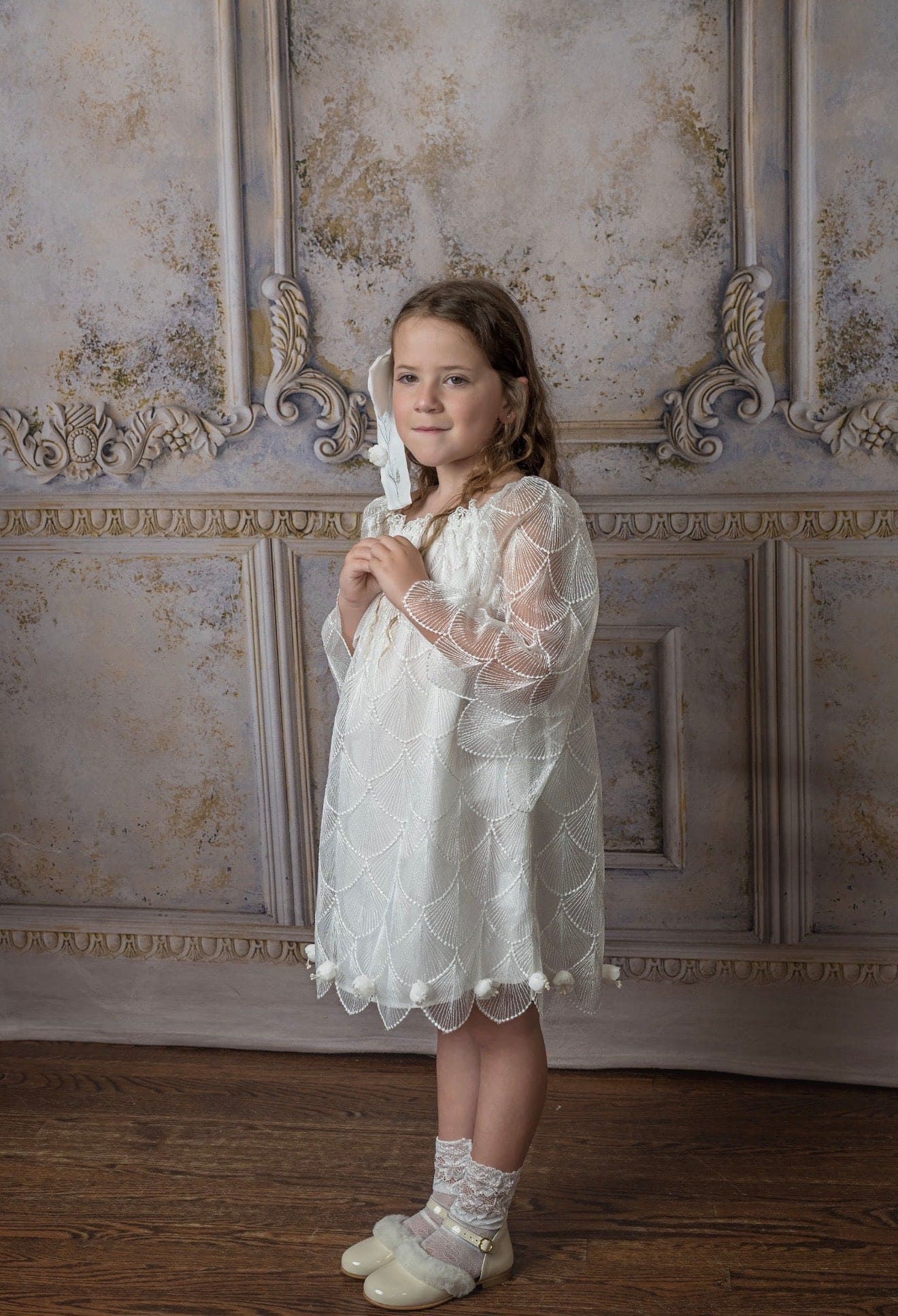 Faith White Scallop Dress - Petite Maison Kids