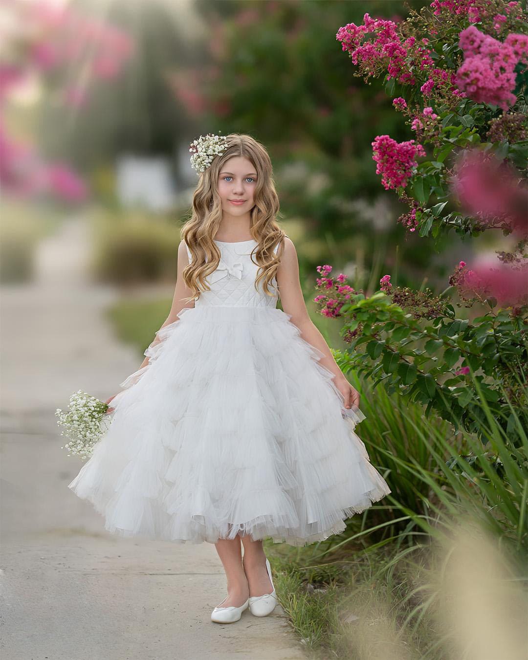 Poppy White Quilted Dress - Petite Maison Kids