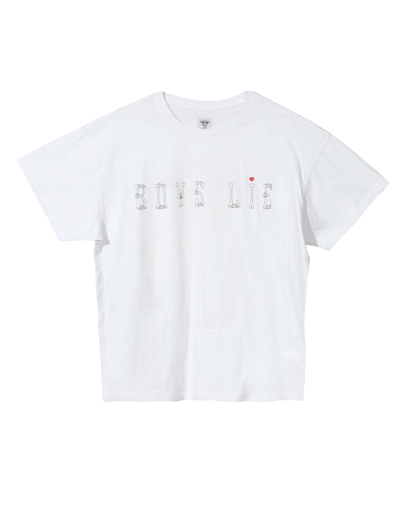 White Goodbye Again Boyfriend Tee