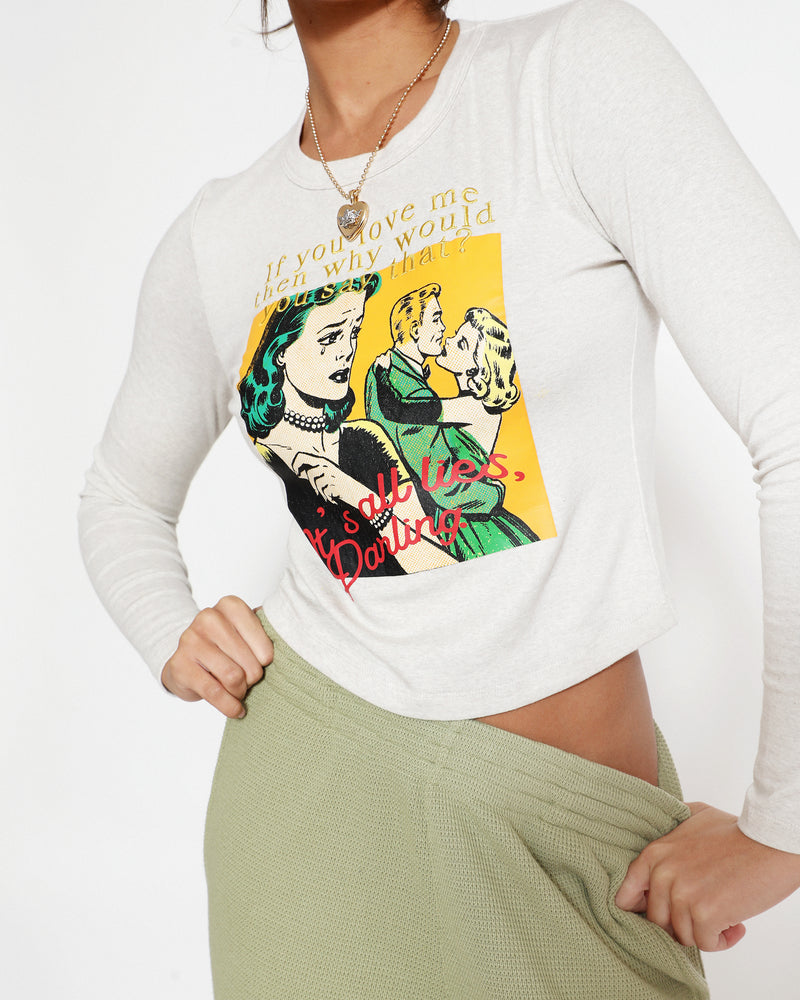 Don't Say It Darling Fair Play Fitted Longsleeve Crop