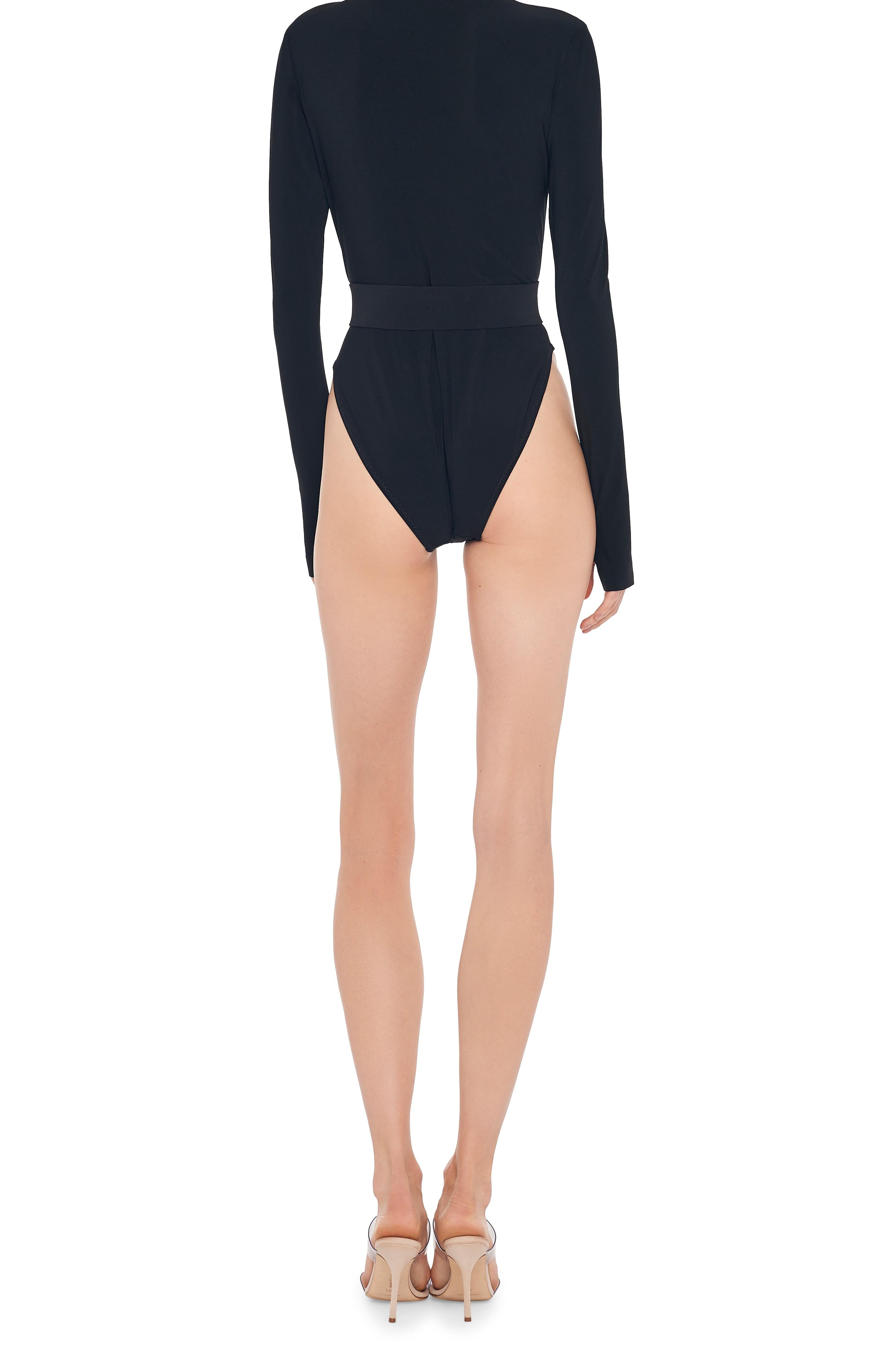LONG SLEEVE U NECK BODYSUIT