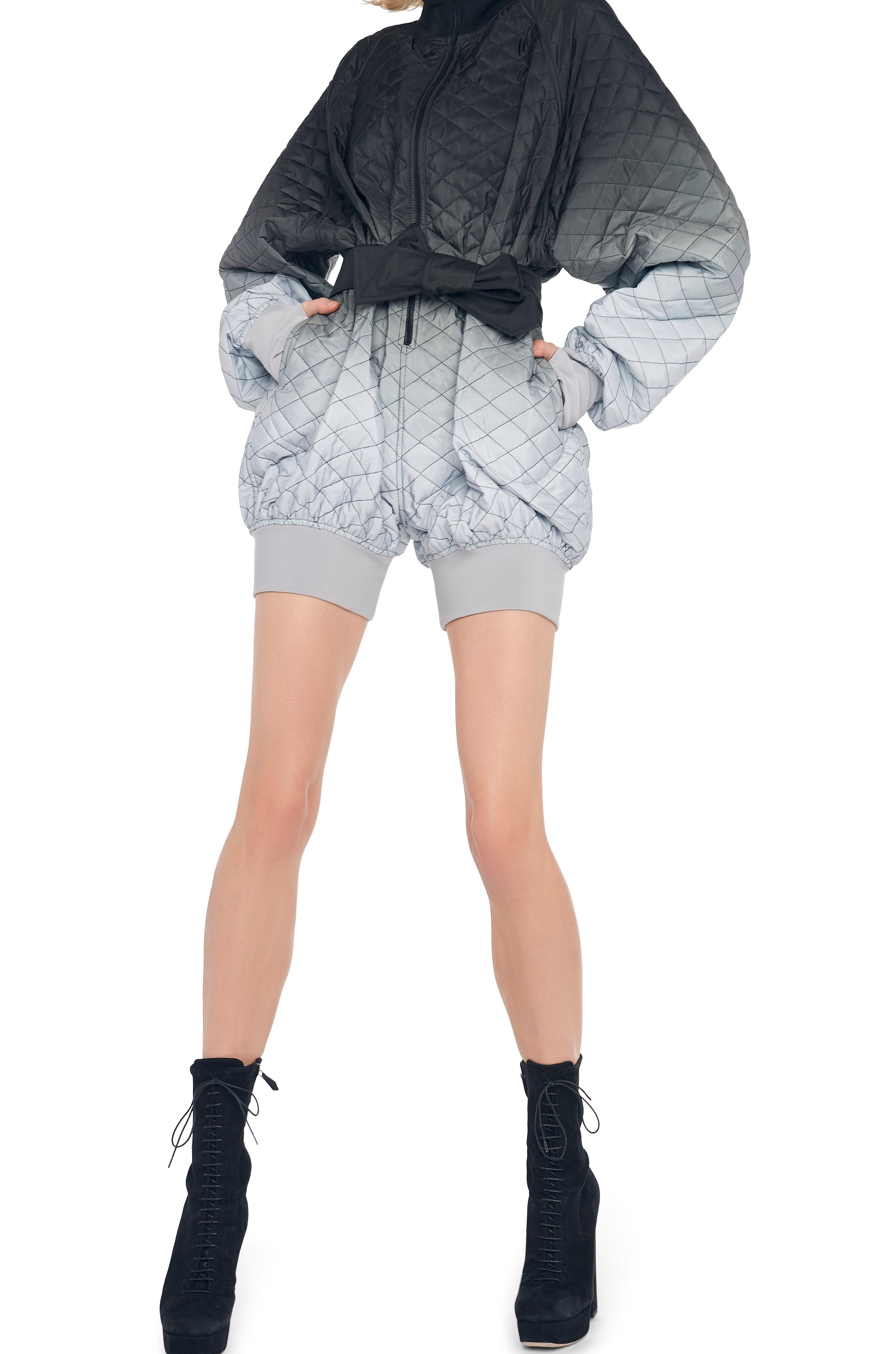 QUILTED BOMBER JUMPSHORT