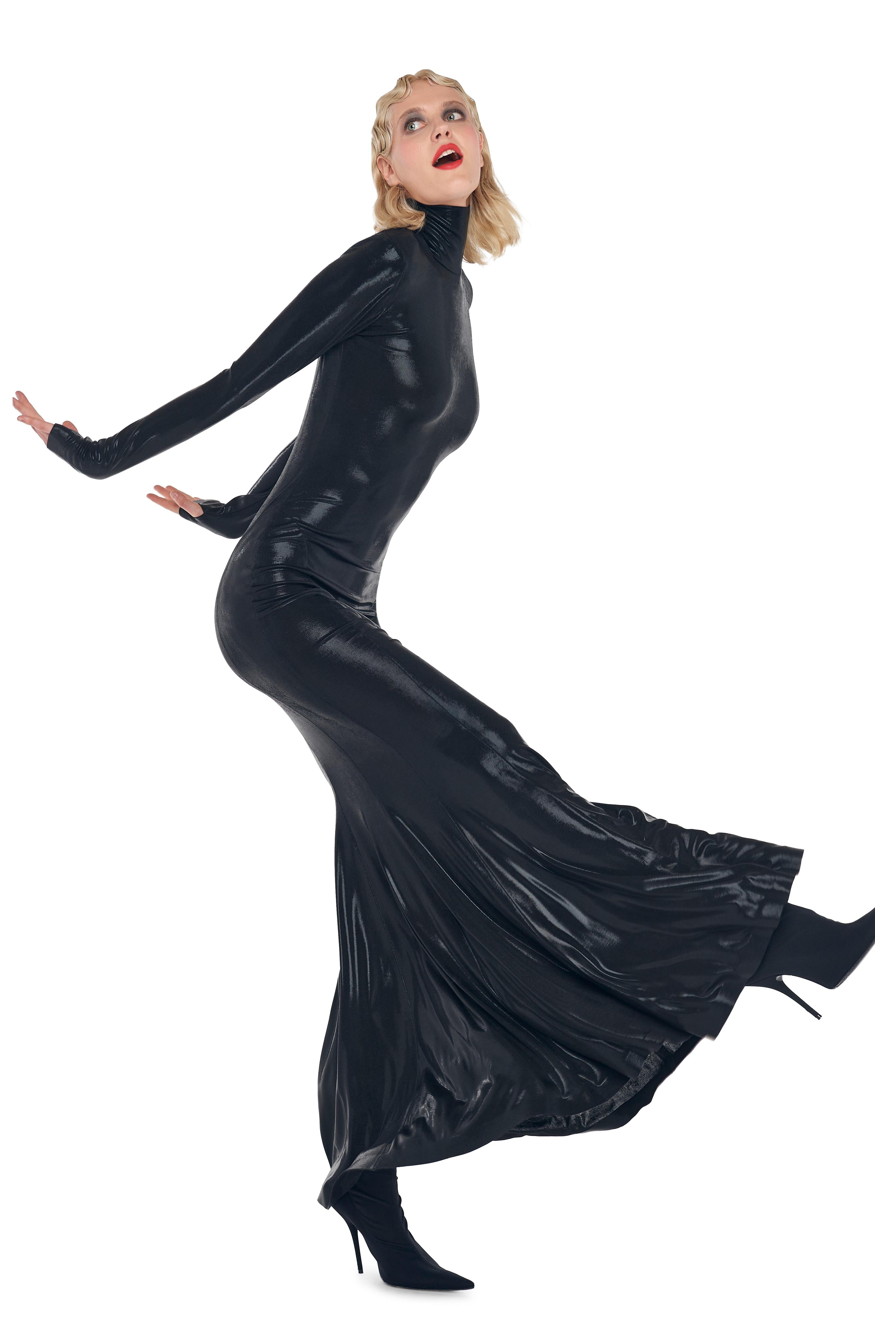 LONG SLEEVE TURTLE FISHTAIL GOWN